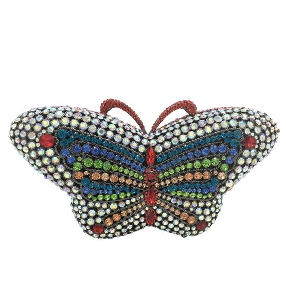 Butterfly Crystal Clutch Bags Evening Bag Party Rhinestone Handbags :o) - Picture 1 of 8